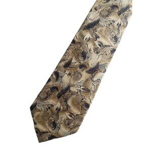 Christopher Reeve Collection Vintage Silk Tie With Abstract Pattern By Paul Newm